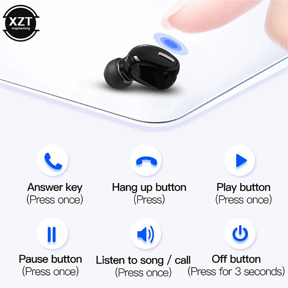 Фото Мини-наушники X9 с поддержкой Bluetooth 5,0 и микрофоном №4
