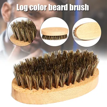 

Hot Portable Men Beard Mustache Styling Brush Wooden Bristle Oval Beard Brush t6