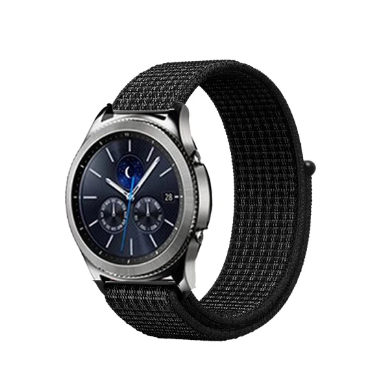 Galaxy watch 46 мм ремешок для samsung gear S3 Frontier 42 мм active 2 huawei watch gt ремешок amazfit bip нейлон 22 мм ремешок для часов 44 40 - Цвет ремешка: black white 11