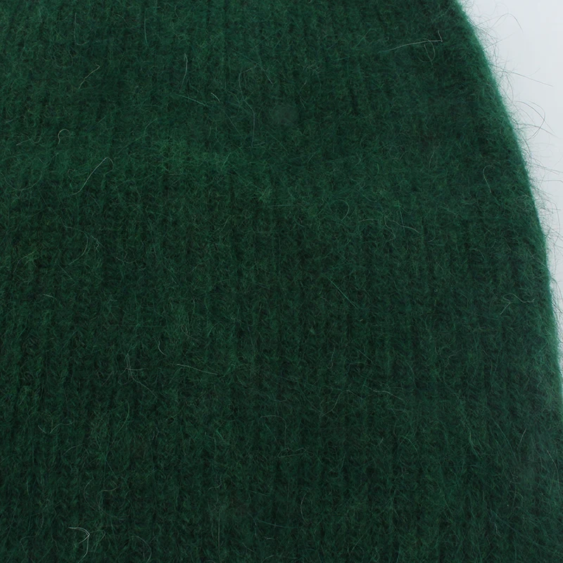 Women Autumn Winter Rabbit Fur Beanie Hats For Ladies skullies beanies Thick Knitted Warm Casual Caps 5