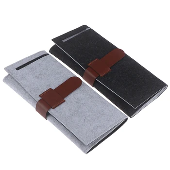 

Felt Roll-up Storage Bag Jewelry Holder Necklace Bracelet Hanging Loop Organizer 25x11x2.5CM