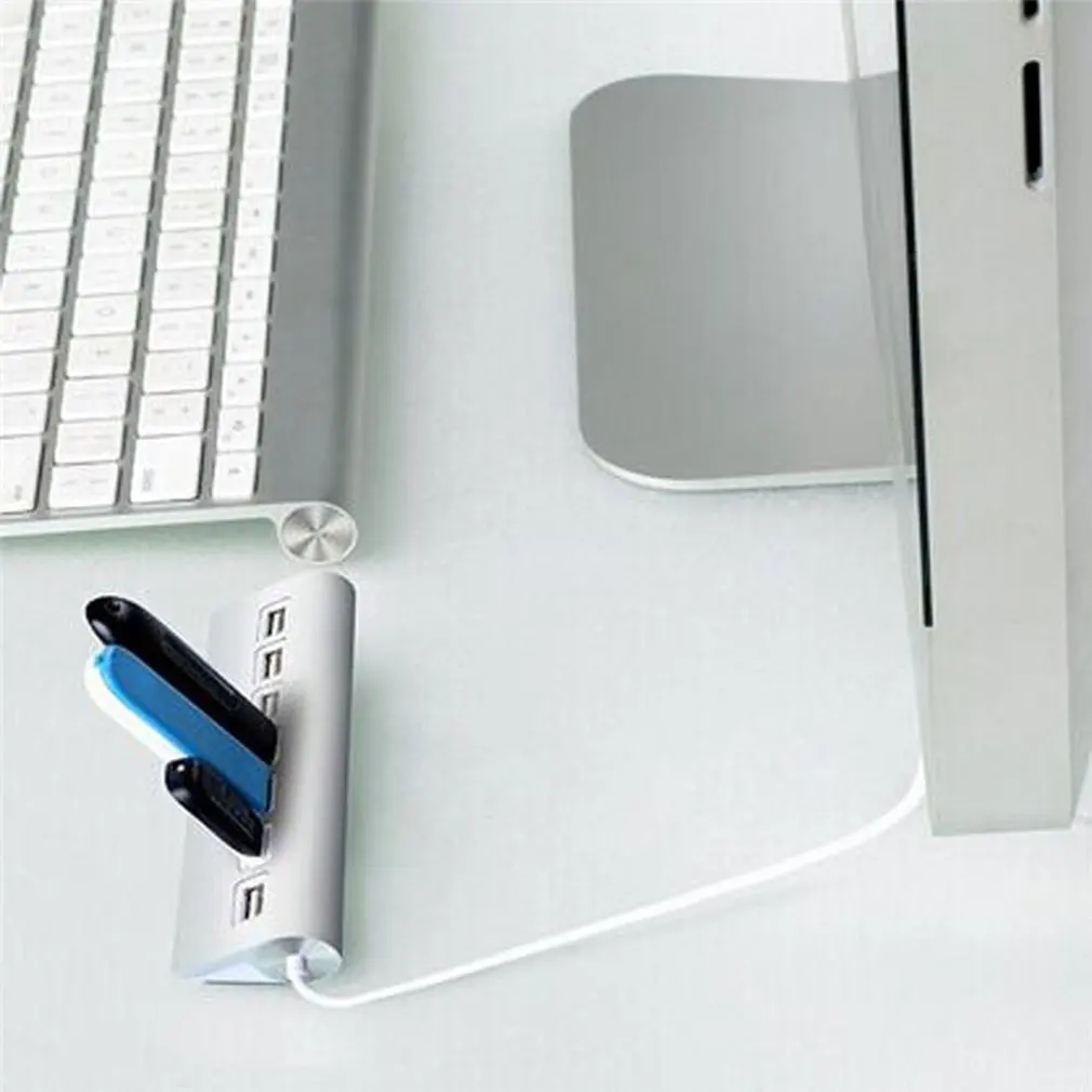 7 портов Алюминиевый USB 3,0 концентратор 5 Гбит/с высокоскоростной+ AC адаптер питания для ПК ноутбук Mac