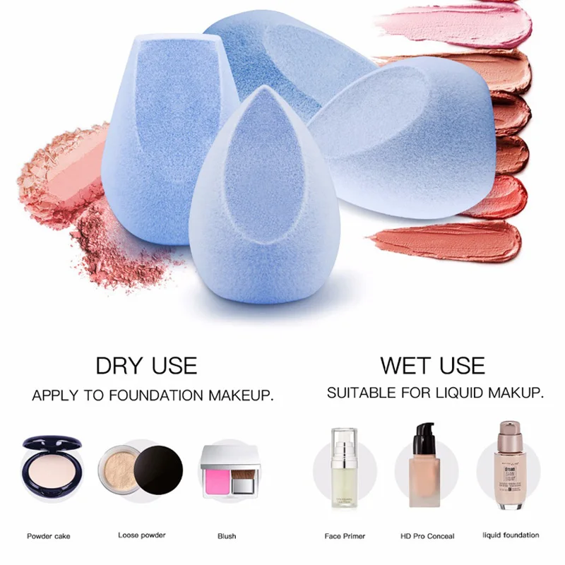 Lalasis Makeup Sponge Microfiber Professional Fluff Surface Cosmetic Puff Tool for Women Powder Foundation Velvet Make up Puff
