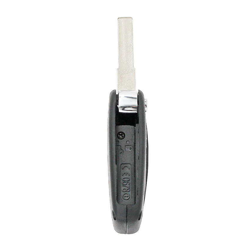 Складной флип 3 кнопки дистанционного ключа 433 МГц PCF7946 чип с неразрезанным лезвием для Fiat 500 Panda Idea Punto Stilo Ducato черный