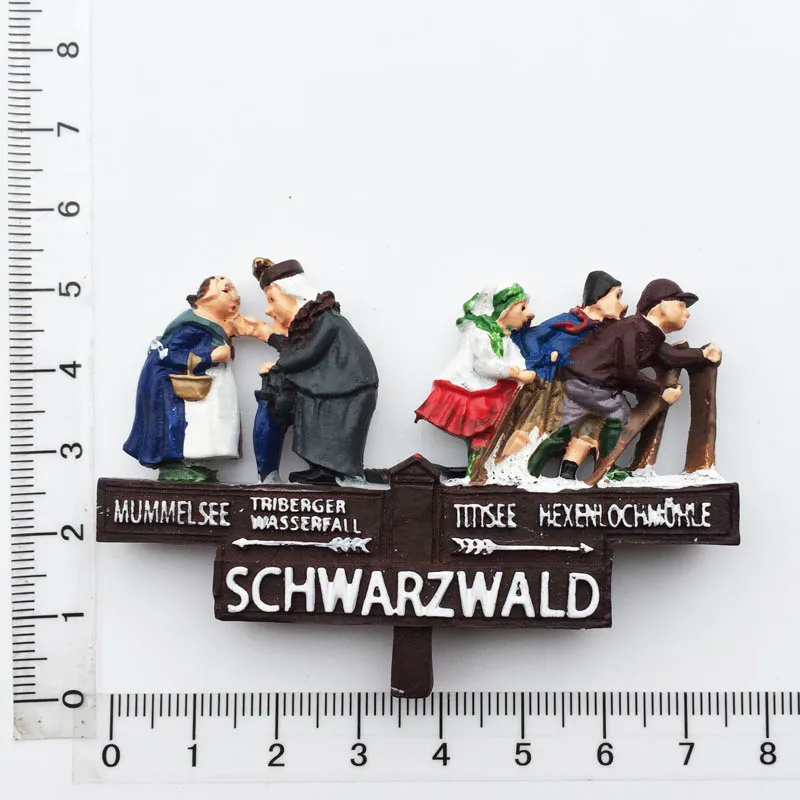 Schwarzwald Black Forrest Magnet 3D Optik 6,5 cm,Souvenir Germany,Neu 