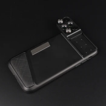 

6 in 1 Phone Lens Cover Case Wide Angle Phone Camera Lens Fisheye Telephoto Macro Camera Lens for iPhone X