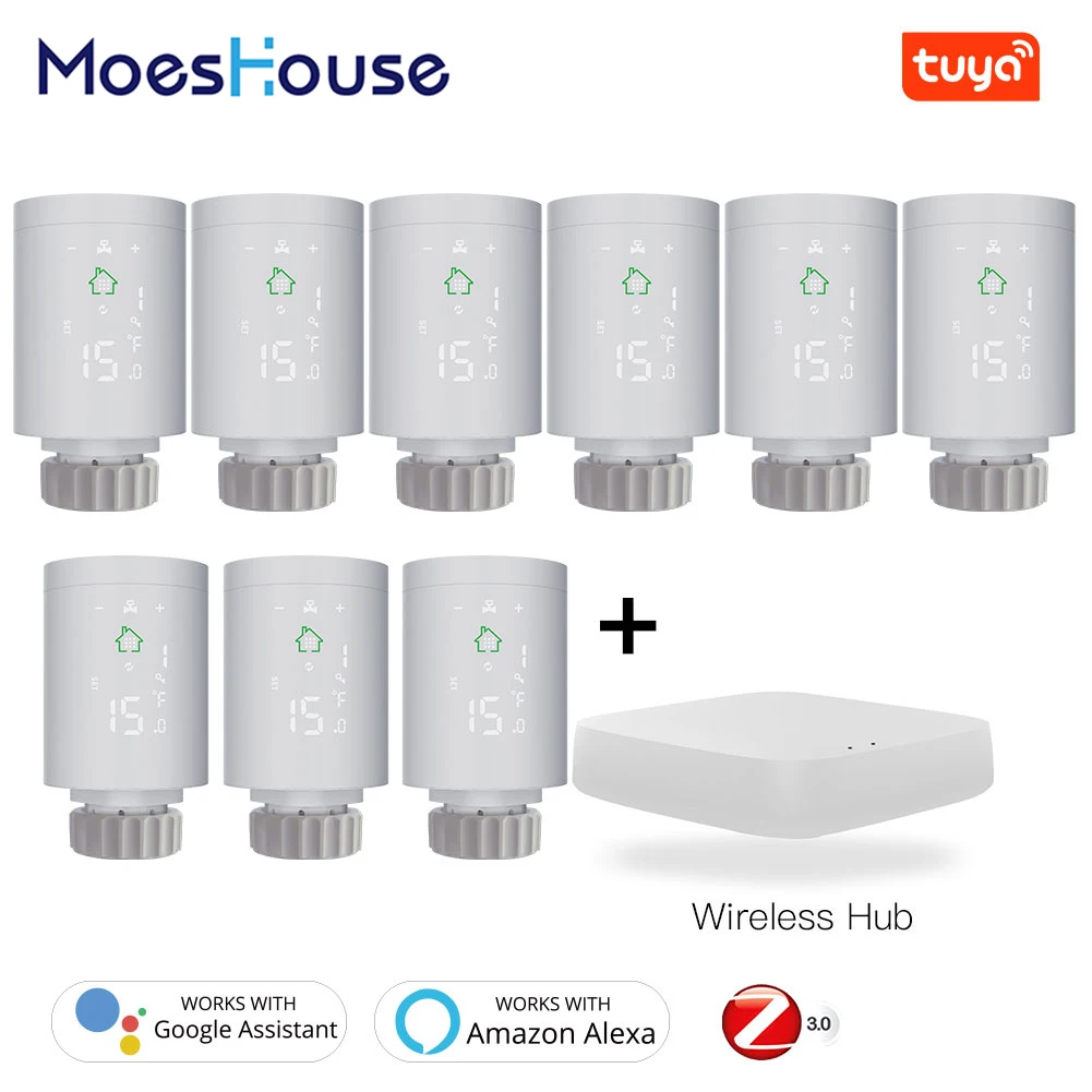 Tuya ZigBee3.0 Smart Radiator Actuator Programmable Thermostatic Radiator Valve Temperature Controller 2MQTT Setup With Alexa