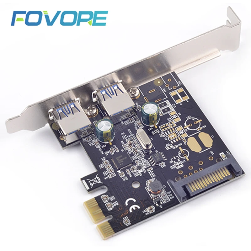 Адаптер USB PCI e на 2 порта 3 0 карта расширения конвертер слотов express чип NEC |