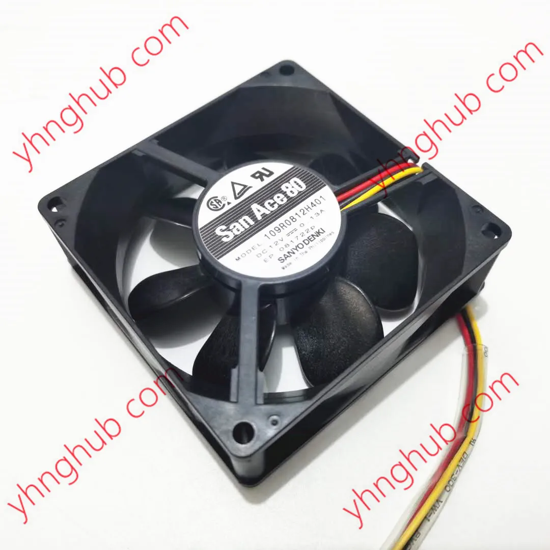 

Вентилятор охлаждения для сервера Sanyo Denki 109R0812H401, постоянный ток 12 В, 0,13 А, 80x80x25 мм, 3-проводной