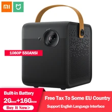 Xiaomi Fengmi Смарт Портативный проектор ТВ 550ANSI 1080P HD 2 Гб 16 Гб Встроенный аккумулятор домашний кинотеатр проектор DTS Bolby