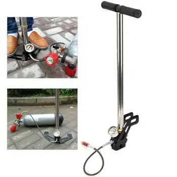 

4500PSI 3Stage Air Rifle Gun Folding Filling Stirrup Pump High Pressure Gas Filter Hand Operated pump Inflator Domestic Delivery