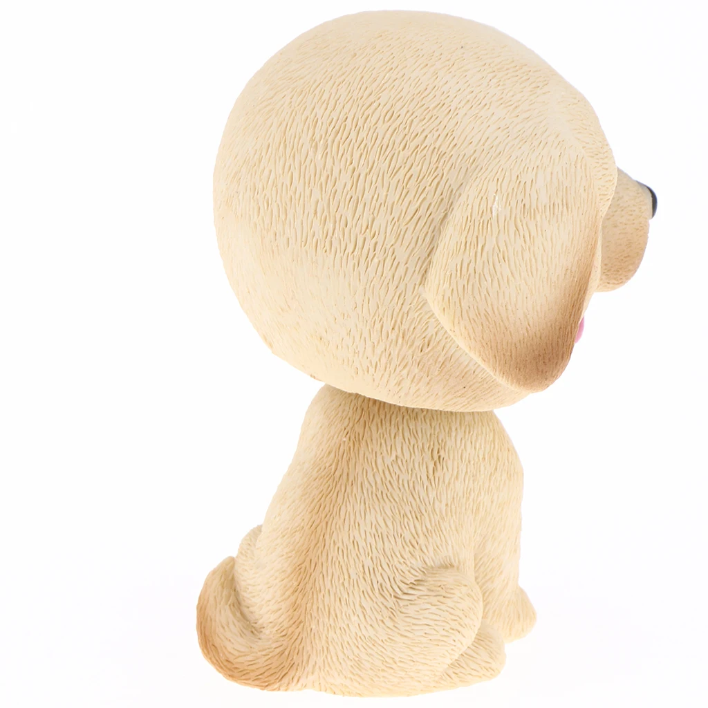 Resin Shaking Head Puppy Doll Nodding Bobbing Dog Toy Car Interior Decor - Labrador