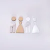 3D Acrylic Mirror Wooden Wedding Party Decoration Toilet Door Sign Bathroom WC Modern Style Wall Sticker Home Decor ► Photo 3/6