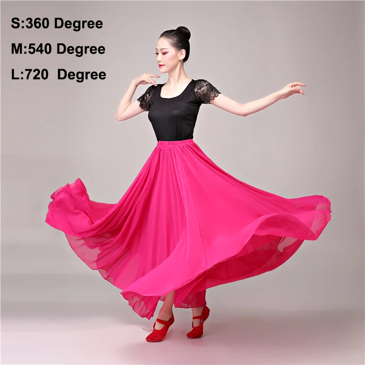9 цветов, юбка для фламенко для взрослых, для танца живота, однотонный танцевальный костюм, платья для женщин, для коррида, фестиваль, испанское представление - Цвет: Skirts  Color 9