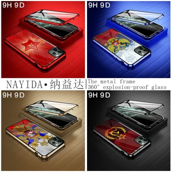 

9D Protective Glass Phone Cases Cover for iPhone 11 Pro X XS Max XR 6 6S 7 8 Plus flag Russian Federation Red Army case