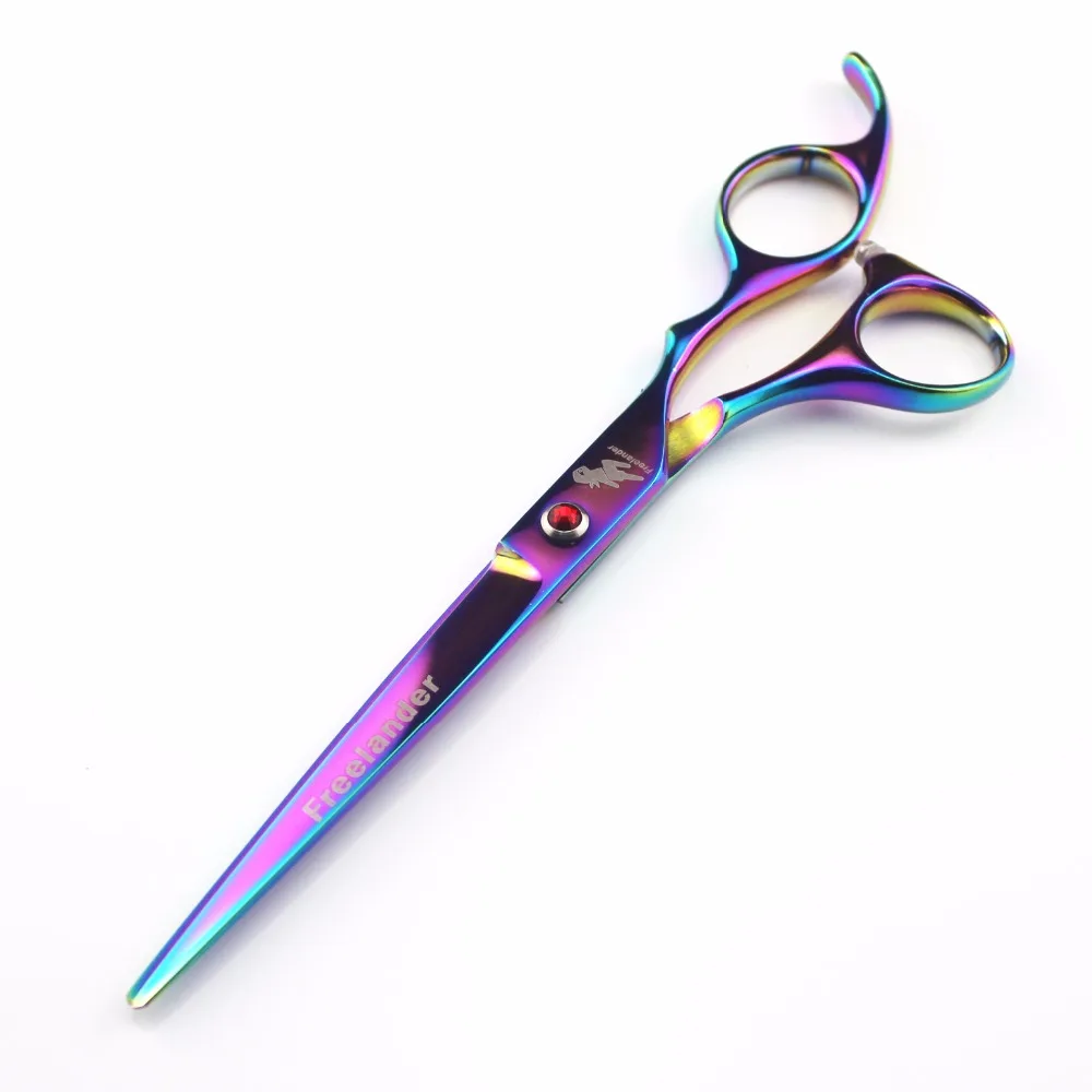 

JuneJour 7 Professional Pet Grooming Kit New Direct And Thinning Scissors And Curved Pieces 4 Pieces Technicolor