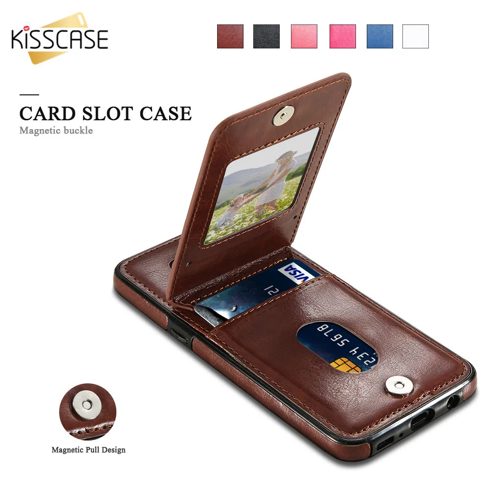 Sexy Kisscase ретро PU кожаный бумажник чехол для Samsung Galaxy S9 Plus S8 Слот карты плотная назад