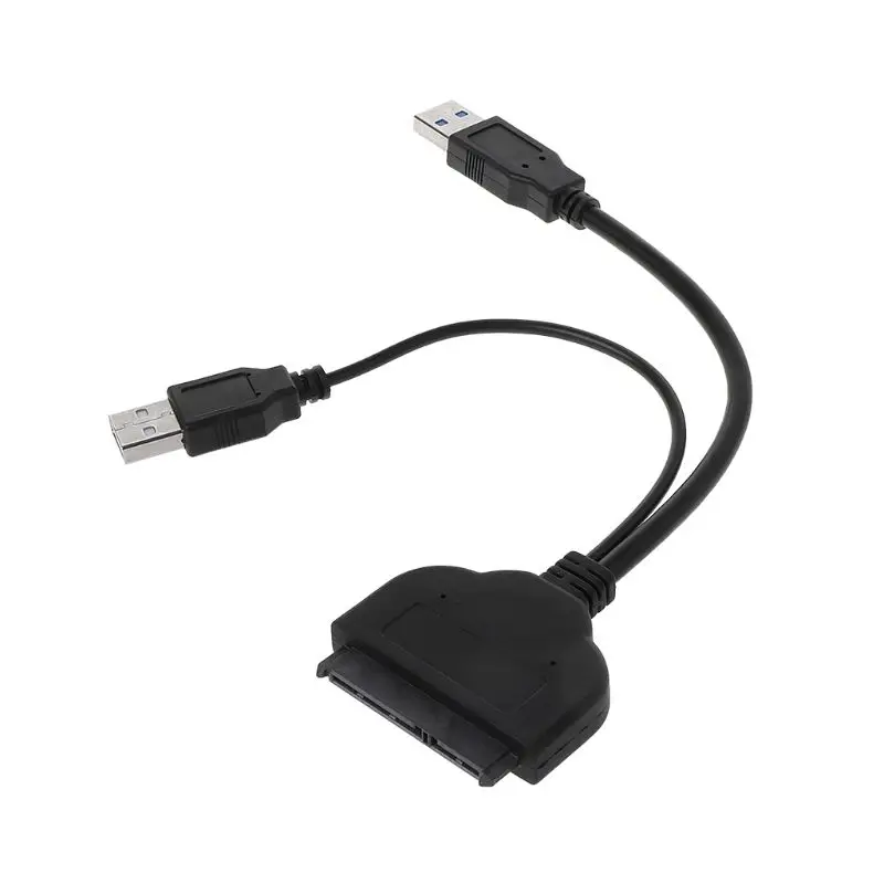 

Dual USB 3.0 to Sata Hard Disk Drive Adapter Cable HDD SSD Converter Wire Cord for 2.5 Inches Laptop Computer