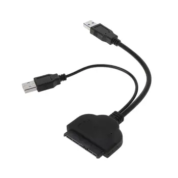 

Dual USB 3.0 to Sata Hard Disk Drive Adapter Cable HDD SSD Converter Wire Cord for 2.5 Inches Laptop Computer