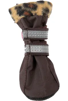 

FOR MY DOGS FOR MY DOGS boots for dogs on brown fleece Leo FMD626-2018 Br
