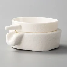 Керамическая каменная мельница, Чайный фильтр, белый керамический инструмент для утечки чая, чайный заварочный многоразовый фильтр для заваривания трав, свободный фильтр для кофе и специй