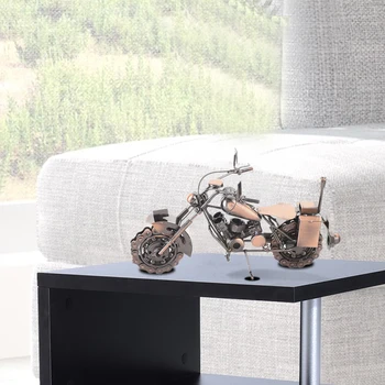 

29cm Motorcycle Ornament Bedroom Sculpture Office European Style Home Decor Souvenir Desktop Gifts Die Cast Practical Iron Art