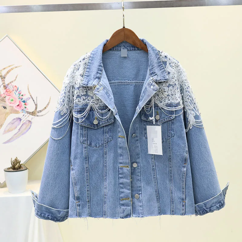 beaded denim jacket