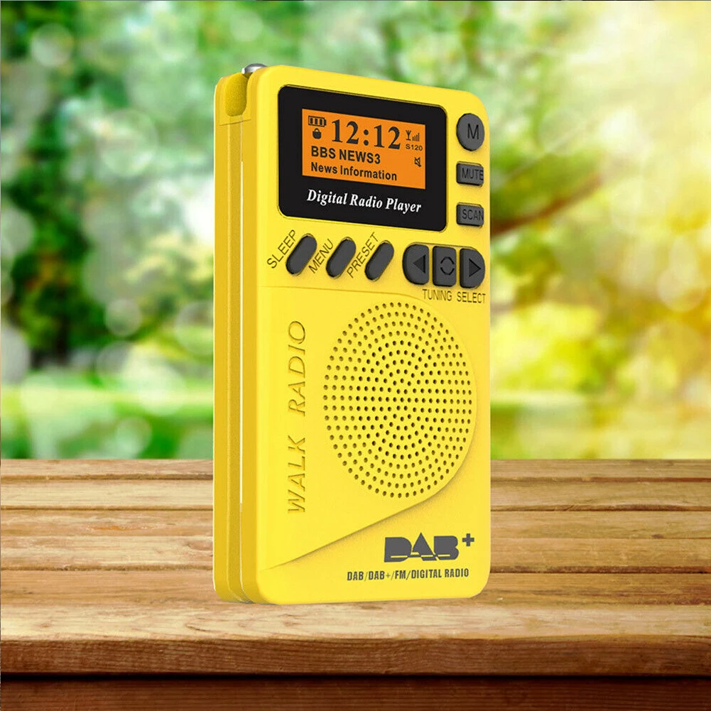 ABS Карманный Многофункциональный usb зарядка MP3 музыкальный плеер прочный аудио портативный мини FM ЖК-дисплей цифровой радио DAB Clear