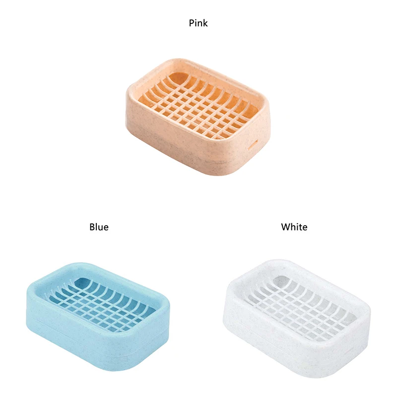 1 шт Двойная Слои пластиковый держатель для мыла дренаж мыльница душ Soapdish Non-slip блюдо дренажный инструмент Аксессуары для ванной комнаты