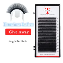 TDANCE 14-19 микс русский объем наращивание ресниц индивидуальное наращивание ресниц искусственные норковые ресницы черные накладные ресницы