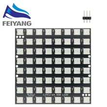 10 Uds WS2812 LED 5050 RGB 8x8 de 64 matriz LED