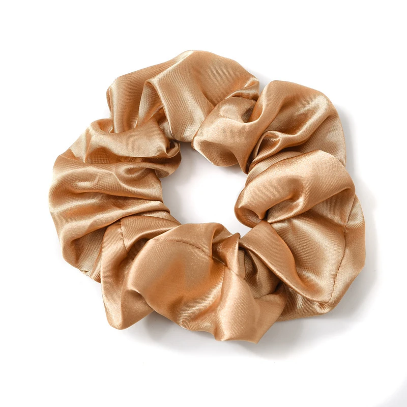 1PC Satin Silk Solid Color Scrunchies Elastic Hair Bands 2019 New Women Girls Hair Accessories Ponytail Holder Hair Ties Rope