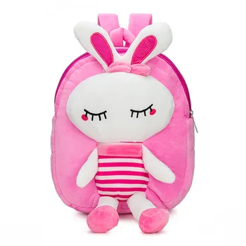 

Plush cartoon rabbit children school bags kids travel backpacks mochilas infantil escolars bolsos for kindergarten girls boys