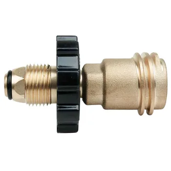 

Brass Hose With Propane Tank Converts Outdoor Universal Adapter POL To QCC1 Durable Safety Control