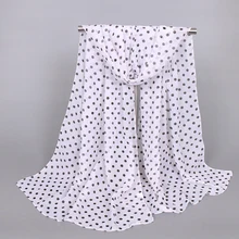  Women Chiffon Shawls Female Pareo Beach Towels Summer Autumn Printed Dots Fashion Muslim Hijab Silk Wrap Cape Scarves 