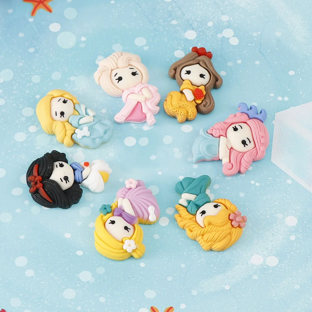 

20Pcs Cartoon Series Little Girl Resin Decoration Crafts Flatback Cabochon Scrapbooking Fit Phone Embellishments DIY Accessories