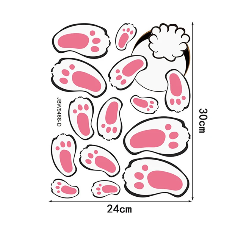 Easter Window Stickers Bunny Egg Carrot Stickers Decal Happy Easter Decor for Home Xmas New Year Party Self Adhesive Tattoo