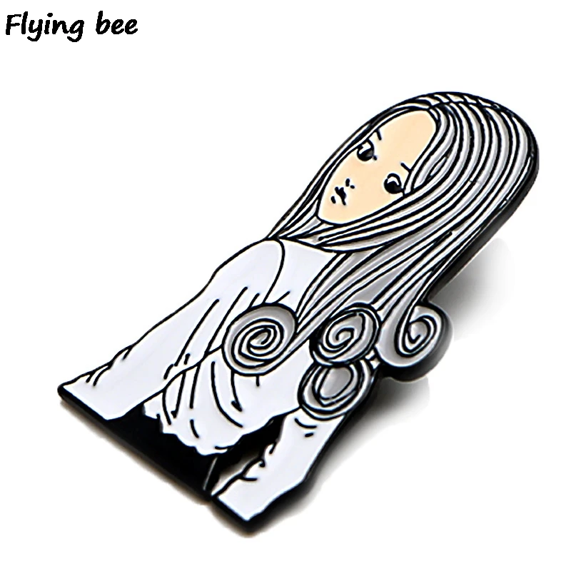 Flyingbee Junji Ito булавка брошь и булавка Женская мода эмаль шпильки значки значок на лацкан веселый рюкзак значки шляпные булавки ювелирные изделия X0456