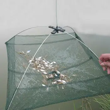 CHEAP PRICE ❤️ There is improved version 4 side 60-100 cm, fish, shrimp, crab, nylon bait fishing net folding easy to wear fishing net - discount item 40% OFF Sports & Entertainment