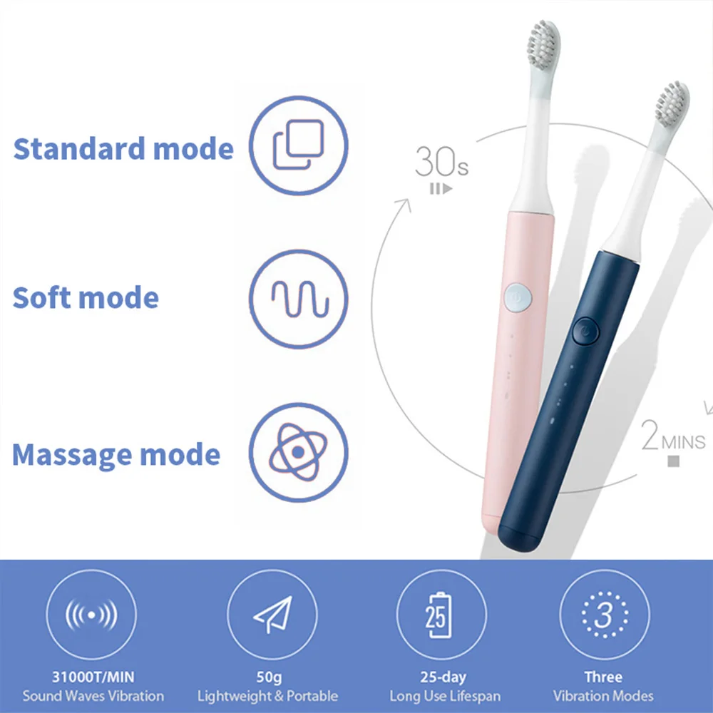 SO WHITE PINJING EX3 Sonic Electric Toothbrush for Xiaomi Mijia Ultrasonic Automatic Tooth Brush Rechargeable Waterproof SO WHITE PINJING EX3 Sonic Electric Toothbrush for Xiaomi Mijia Ultrasonic Automatic Tooth Brush Rechargeable Waterproof