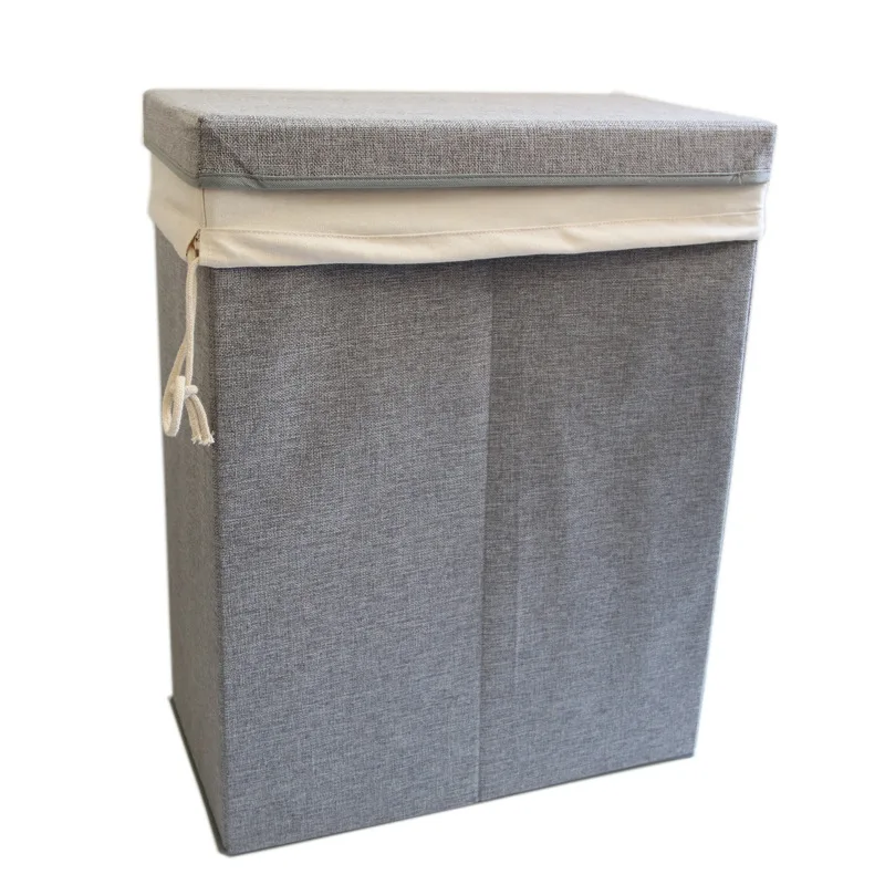 

2018 New Style Simple Modern Style Storage Basket Linen-like Single Storage Basket Foldable Moisture-Proof with Lid Laundry Bask