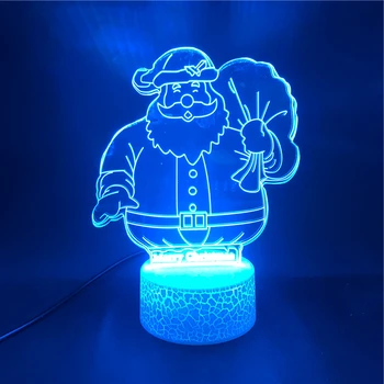 

Bluetooth Base Santa Claus Pretty Gift for Chiristmas Bright Base Directly Supply LED Night Light USB Decoration Child Festival