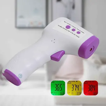 

LCD Display Handheld Portable For Kids Adult Infrared Forehead Thermometer Non Fever Battery Powered Backlight Digital