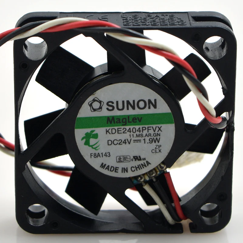 SUNON KDE2404PFVX 40*40*10 24 в 1,9 Вт 4 см три провода тихий мощность компьютера инвертор Вентилятор охлаждения