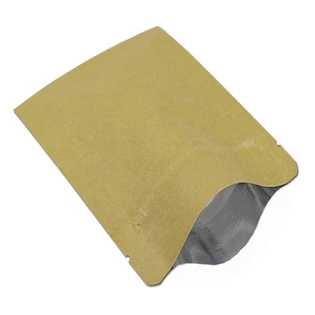 

Reclosable Kraft Paper Zip Lock Bag Aluminum Foil Pouches Heat Sealing Zipper Mylar Packing No Smell Coffee Beans Snack Storage