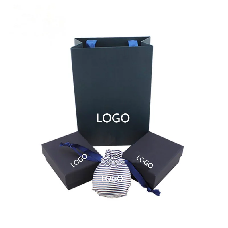 

Sheng long da PM Jewelry Only Exquisite Gift Box Blue Package Lid Cardboard Box