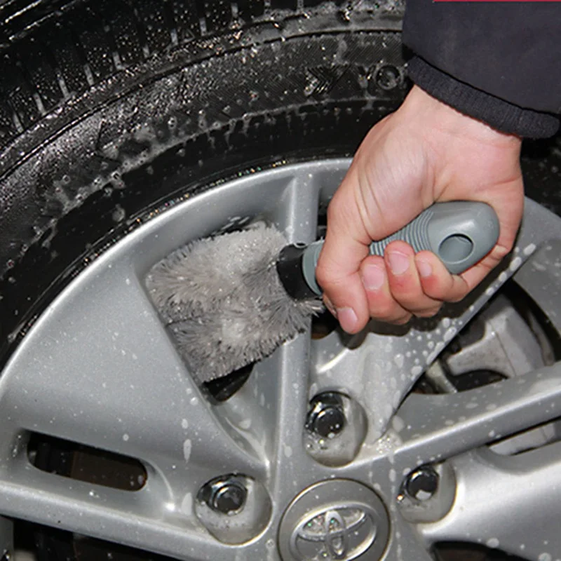 Автомобиль грузовой автомобиль, мотоцикл, велосипед обод колеса шины скраб щетка моющий инструмент Горячая Высокая плотность хорошая эластичность черная щетка