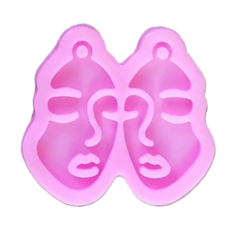 

DIY Crafts Crystal Epoxy Resin Mold Beauty Face Keychain Pendant Silicone Mould AXYD