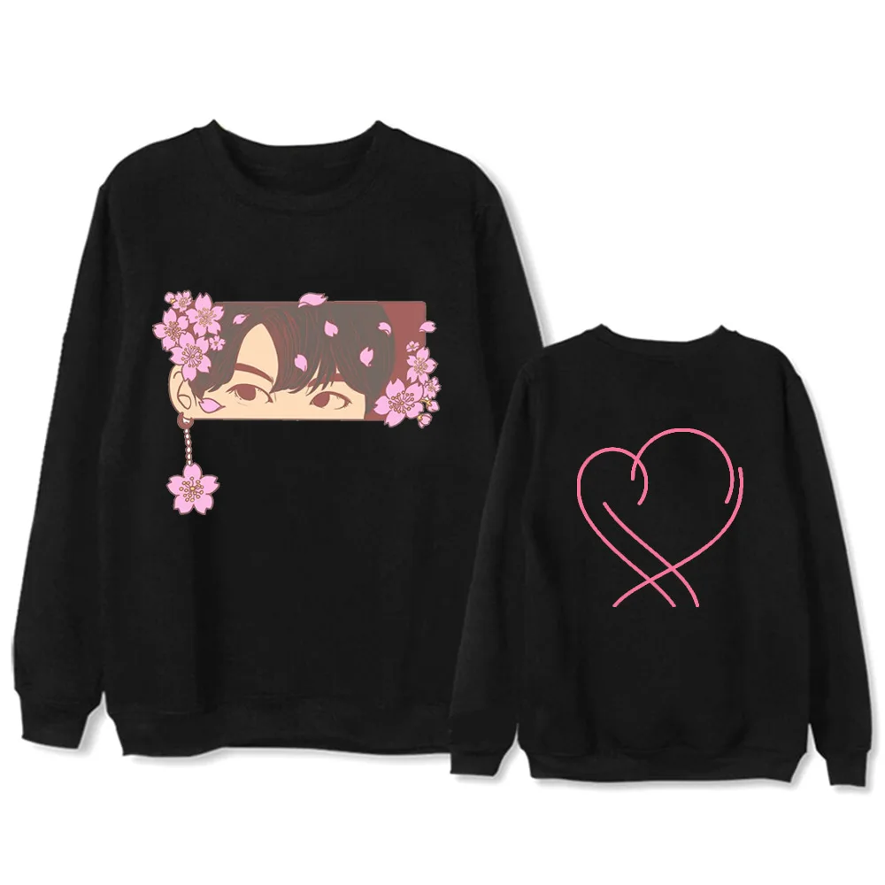 Новый kpop Bangtan Jimin JUNGKOOK suga v ручная роспись длинный рукав круглый вырез Топ Весенняя