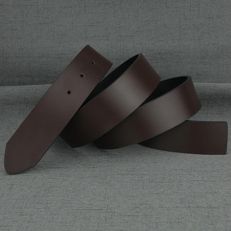 Pas de boucle ceinture hommes mode 3,8 см большой высококачественный peau de vache noir Tail sangles Caffee decontract кожаный vestitab